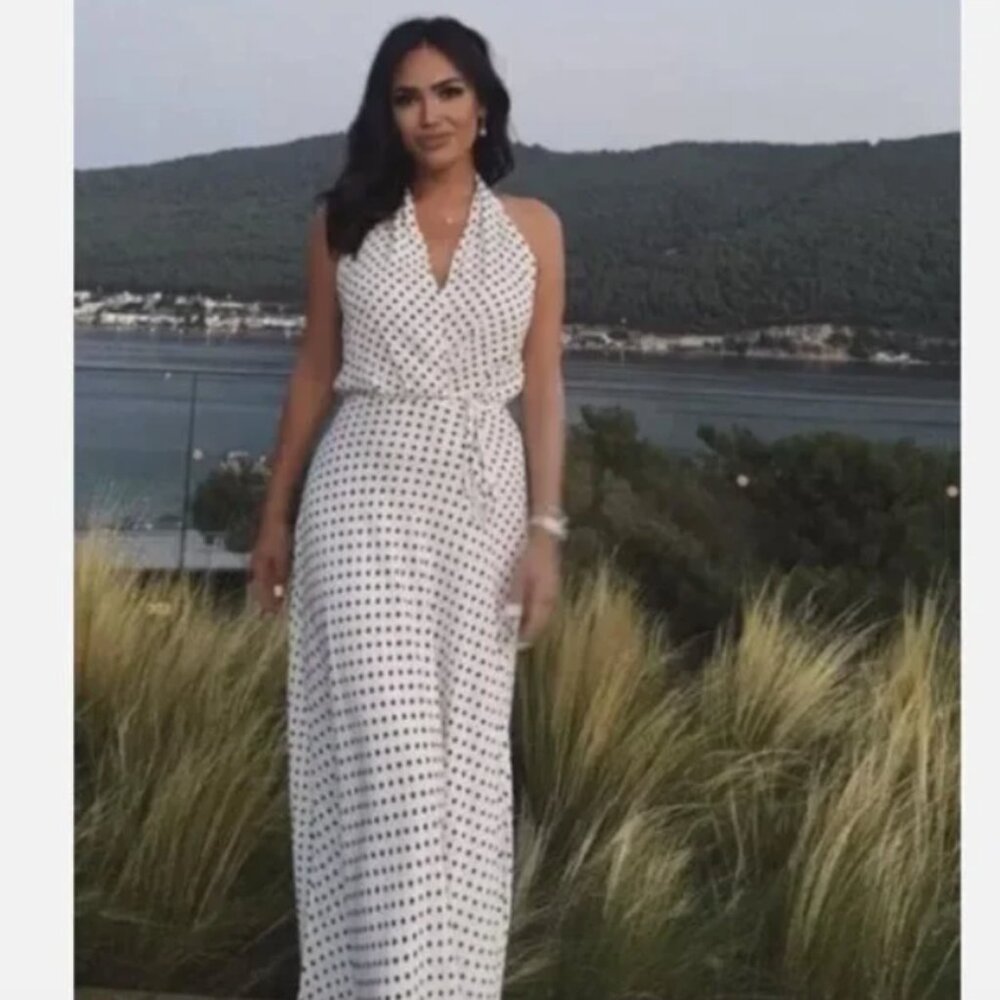 Zara halter polka dot dress